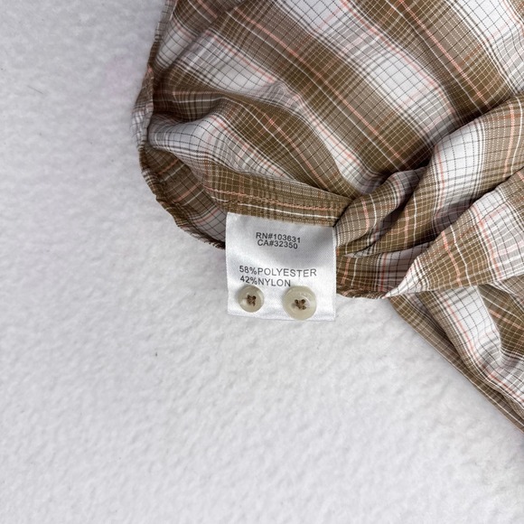 Simms Fishing Shirt Mens Size 3XL Tan Plaid Snap Button Down Outdoors Vented - Picture 8 of 11